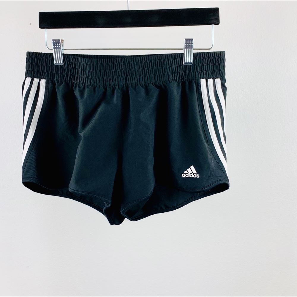 Adidas Black and white shorts.